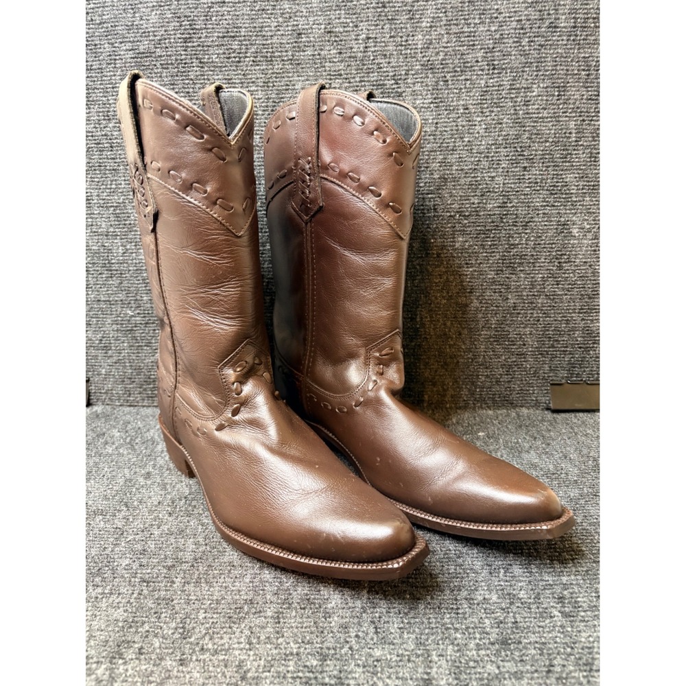 Dingo DI 814 Brown Leather Cowboy Boots Whipstitch Western Mens 8 M